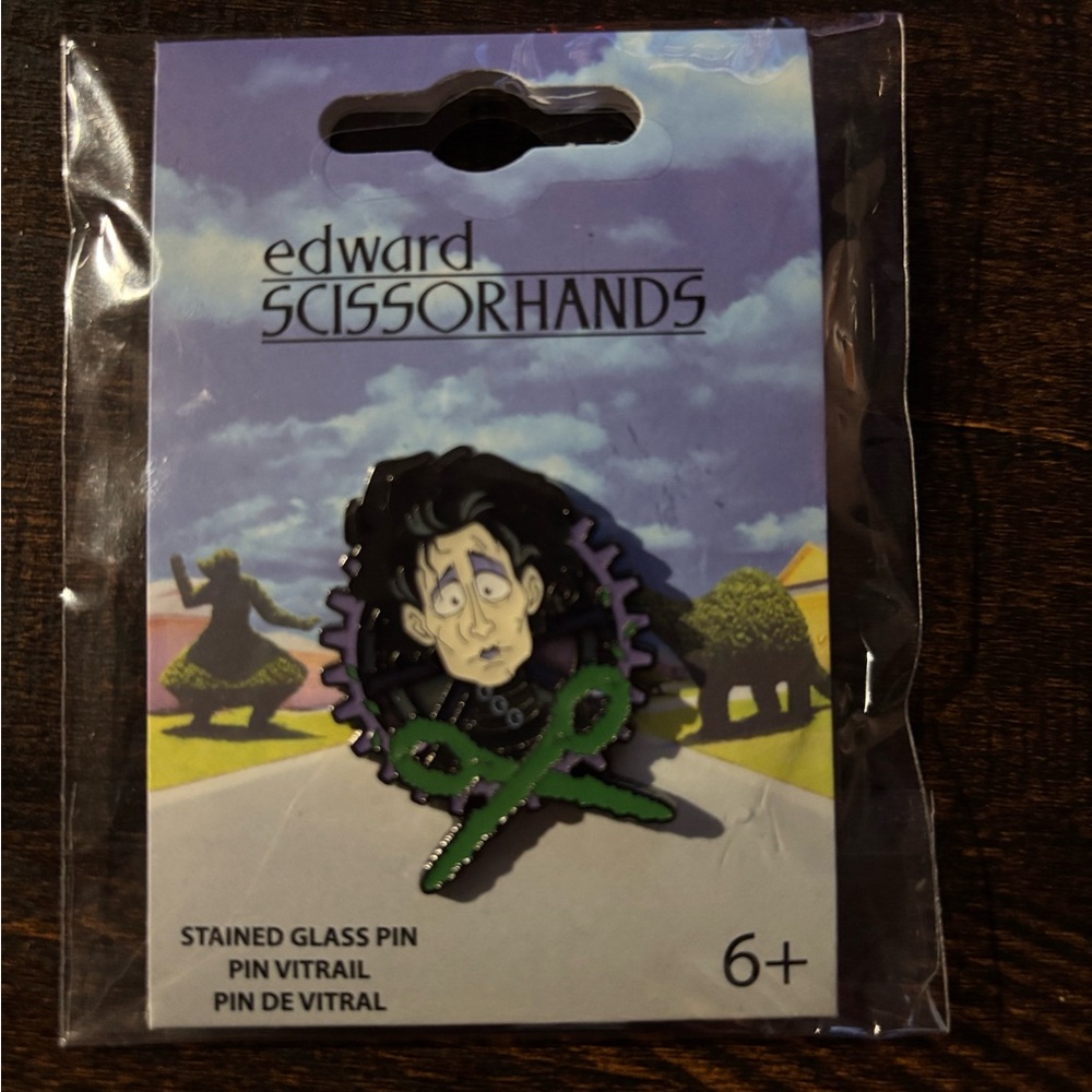 Edward Scissorhands Stained Glass Pin